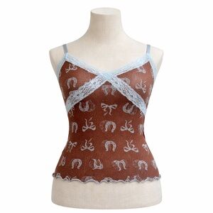 Urban Outfitters Brown Lace Trim Cami Tank Top Size XS/S